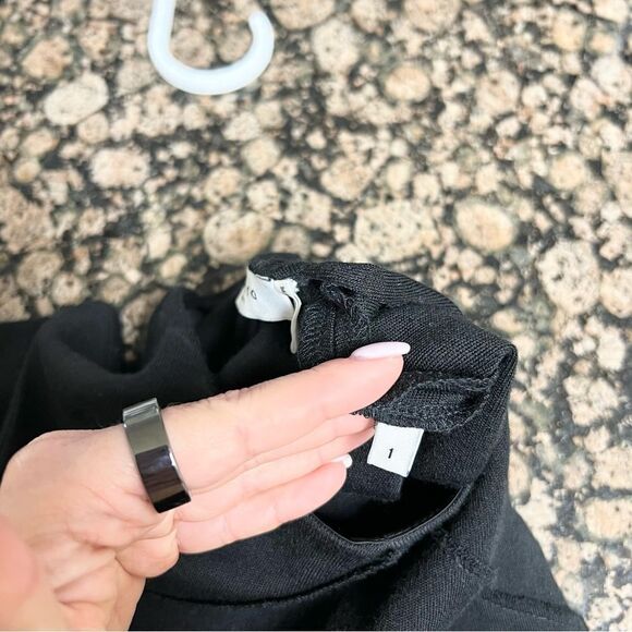 Sandro Paris Mini Black Dress Womens Fringe Tassel Size 1 - Picture 6 of 7